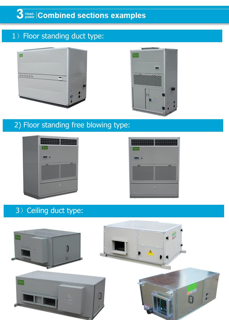 ceiling mounted r407c gas marine package unit